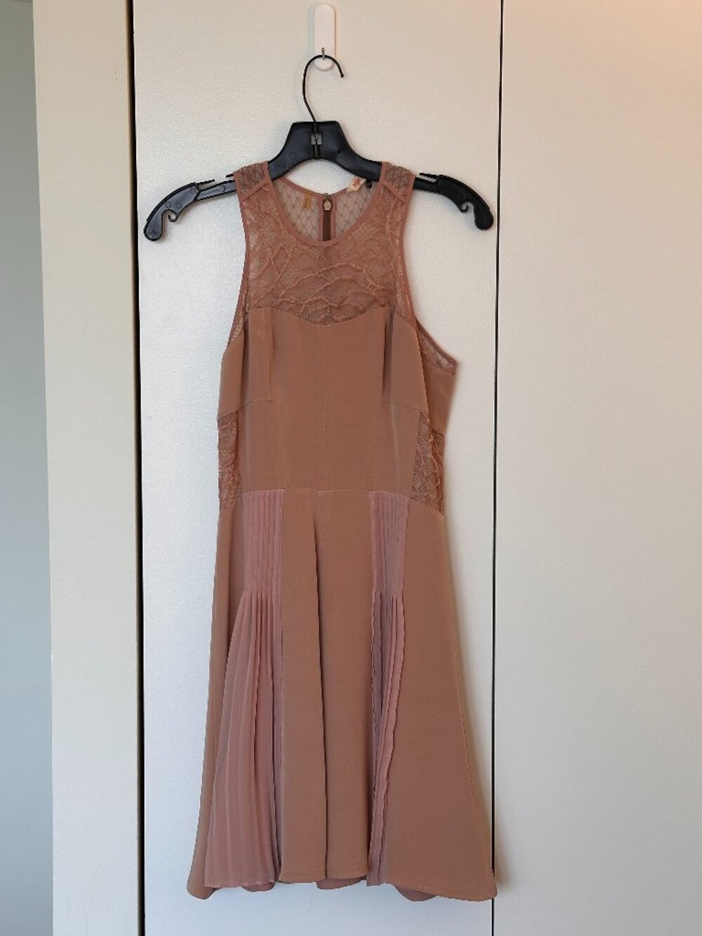 Rebecca Taylor Smokey Pink Silk Halter Dress - Size 0